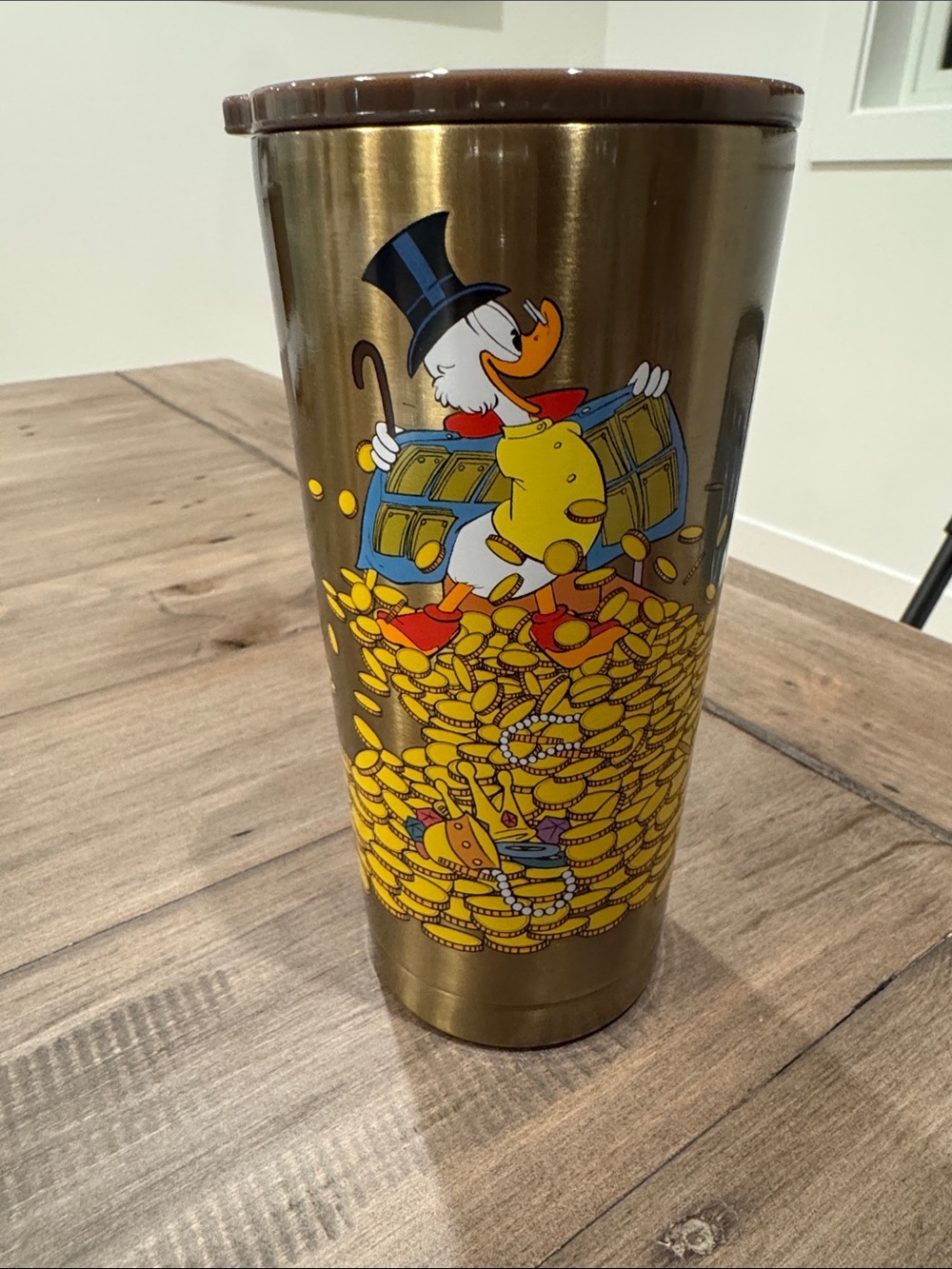 Shanghai disney Scrooge McDuck Gold Stainless Travel Tumbler